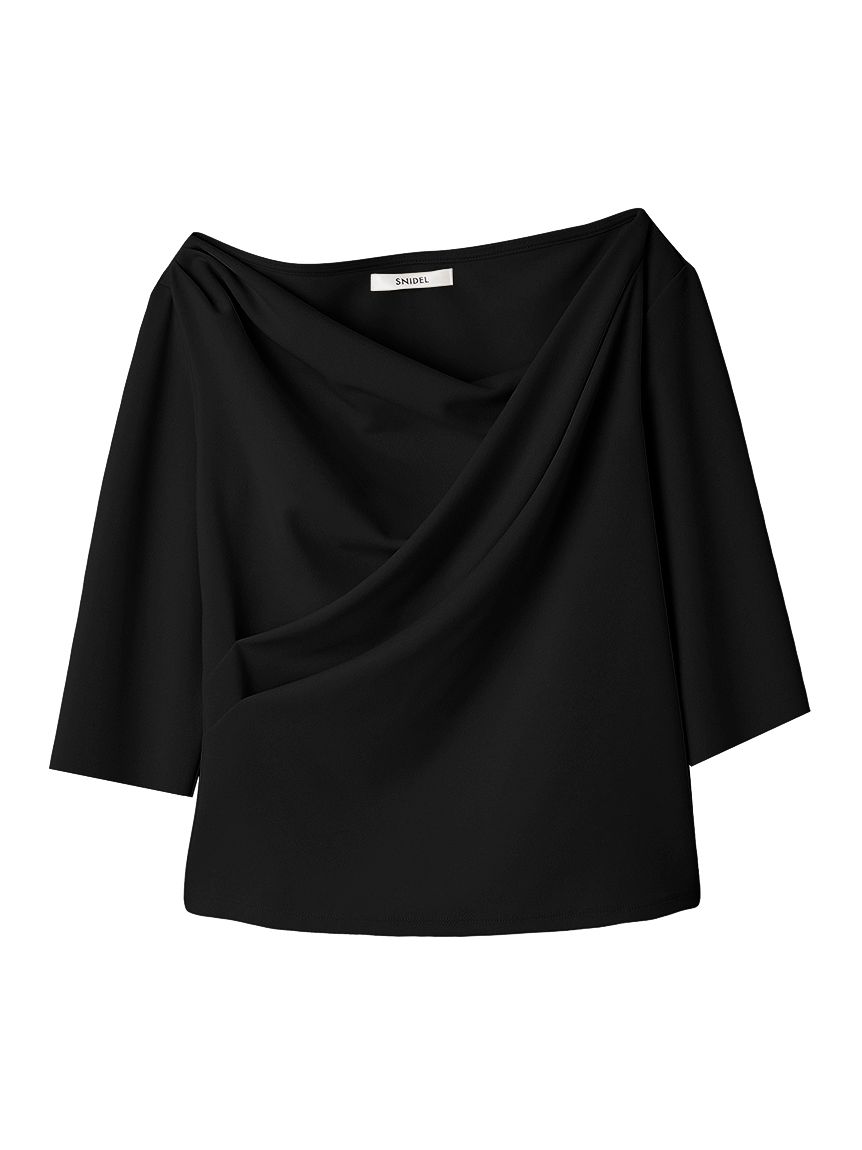 ワンショルダードレープカットソー(Tシャツ・カットソー)｜トップス