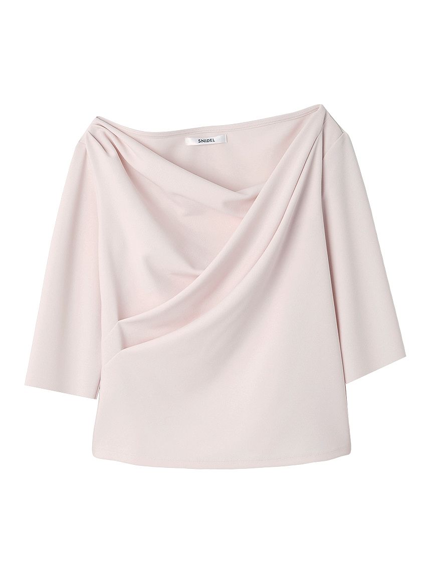 ワンショルダードレープカットソー(Tシャツ・カットソー)｜トップス