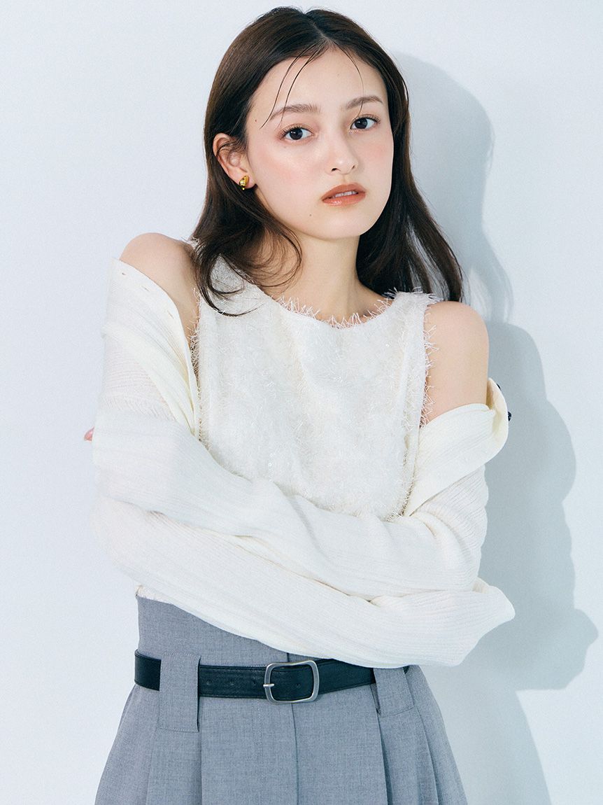 SNIDEL - 新品！アンゴラノースリーブプルオーバー！ ファブリックノースリカットプルオーバー(Tシャツ・カットソー