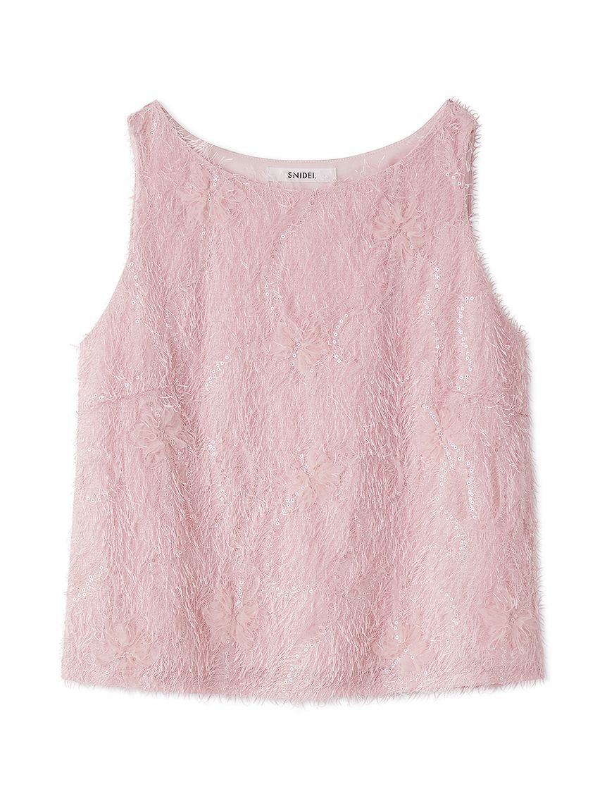 SNIDEL - 新品！アンゴラノースリーブプルオーバー！ ファブリックノースリカットプルオーバー(Tシャツ・カットソー