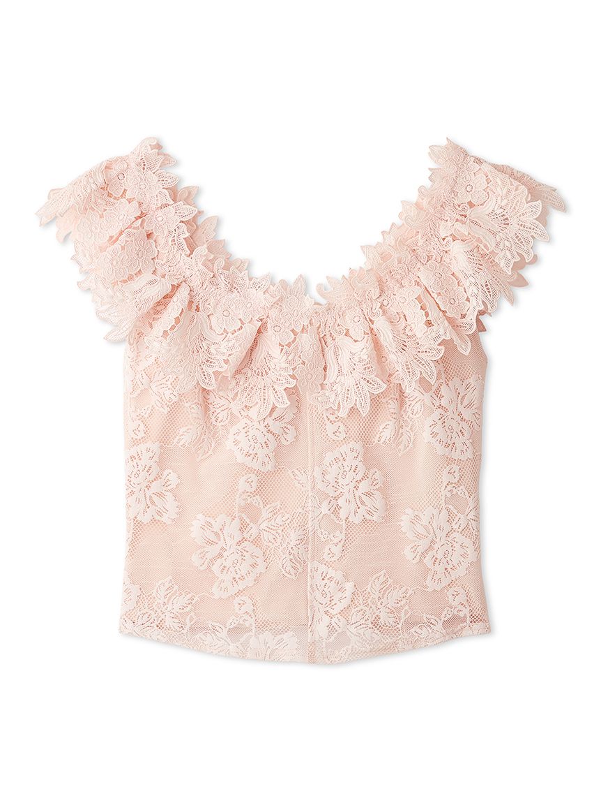 フリルカラーカットレースTOPS(Tシャツ・カットソー)｜トップス