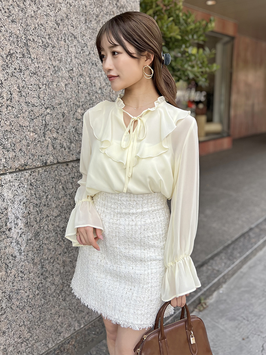シフォンボウタイブラウス(ブラウス)｜トップス｜SNIDEL