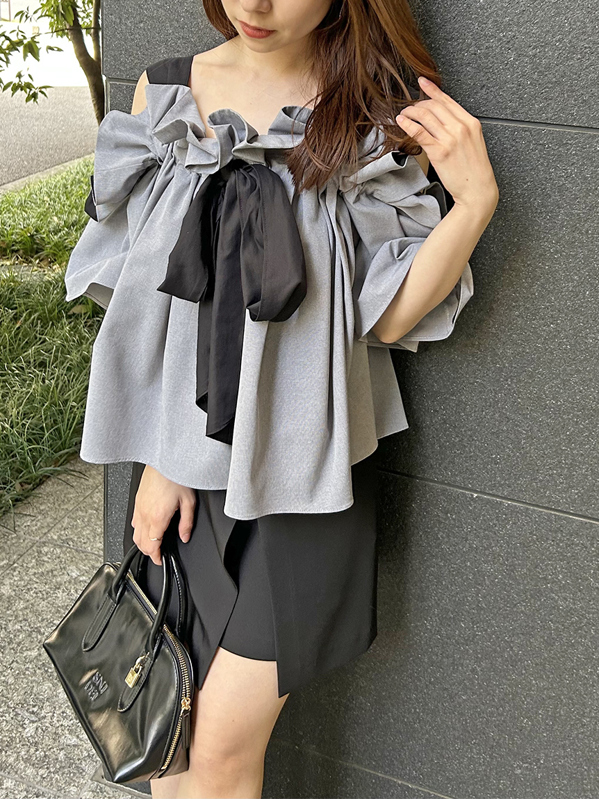 snidel スナイデル　オフショルリボンブラウス　新品未使用タグ付き　今期新作 SNIDEL｜オフショルリボンブラウス | Rakuten Fashion(楽天