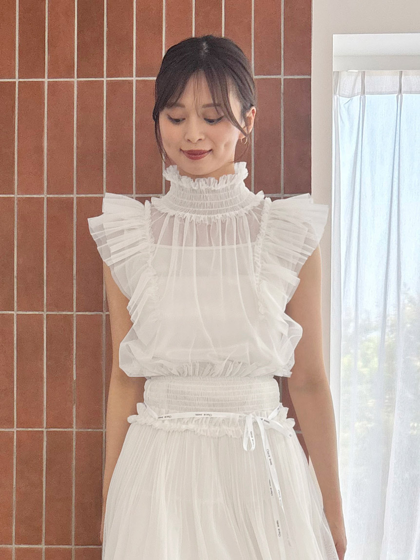 Chacott】チュールブラウス(シャツ・ブラウス)｜トップス｜SNIDEL