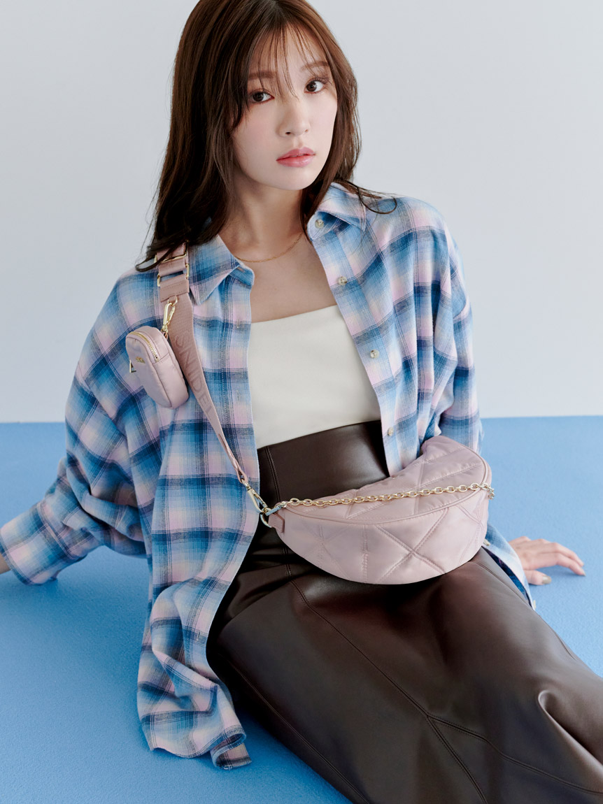 SNIDEL ネルシャツ SNIDEL ブラウス シャツ オーバーサイズネルシャツ レディース