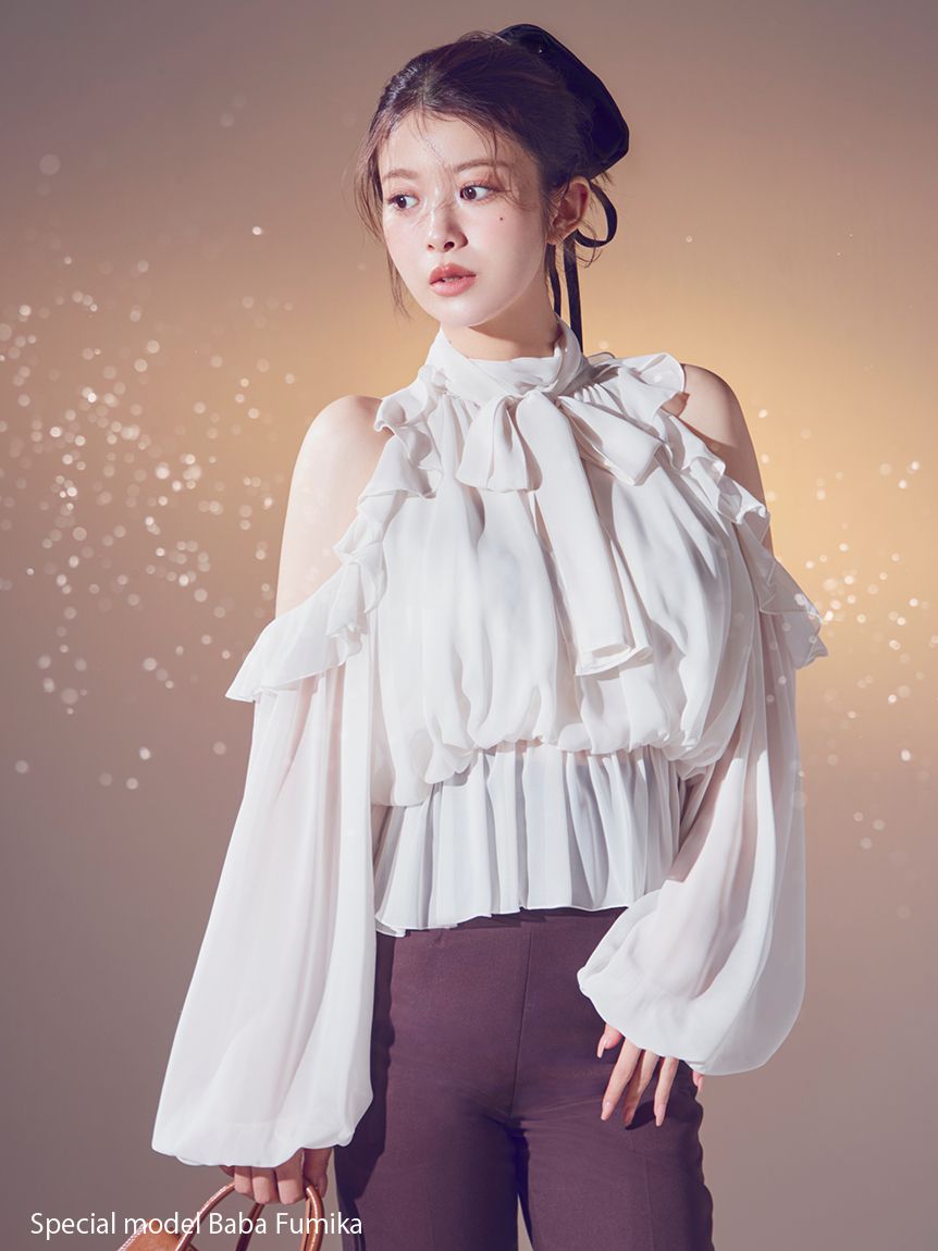 シフォンボリュームブラウス(ブラウス)｜トップス｜SNIDEL