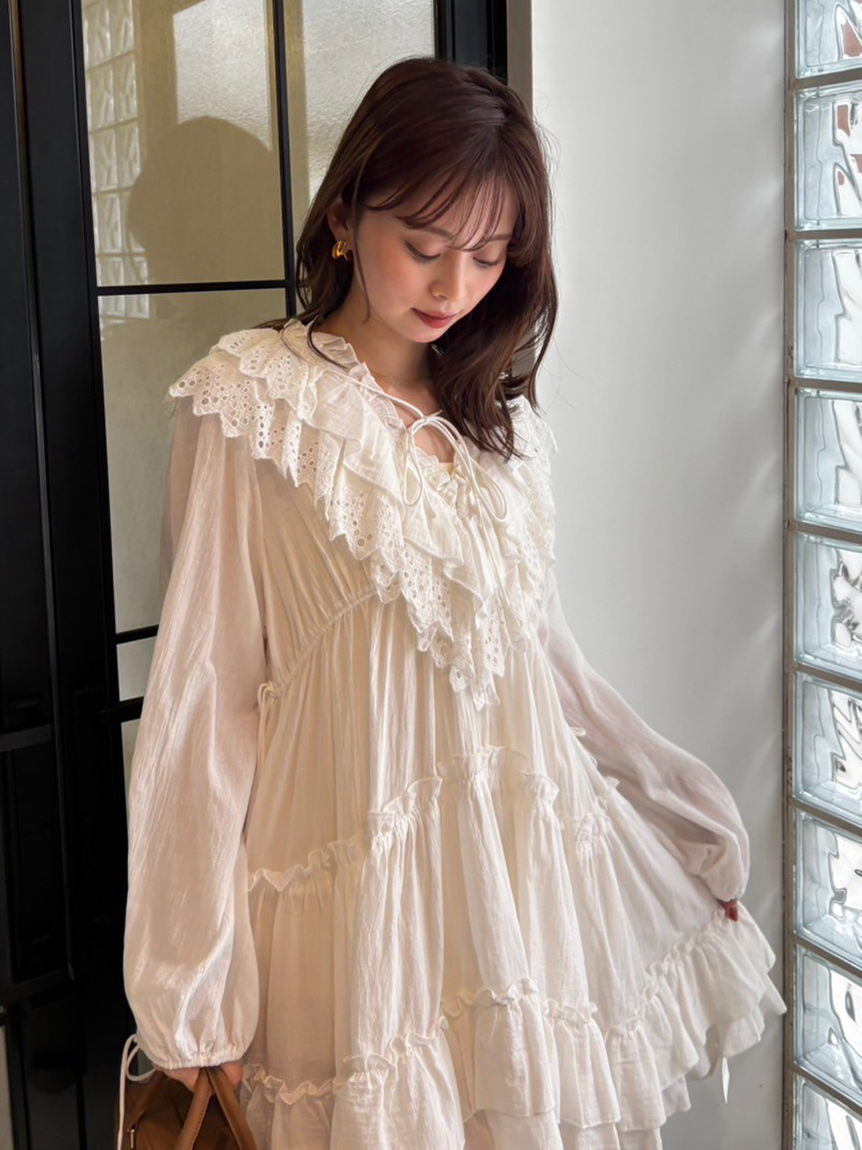 コットンレースBOHOチュニック(チュニック)｜トップス｜SNIDEL