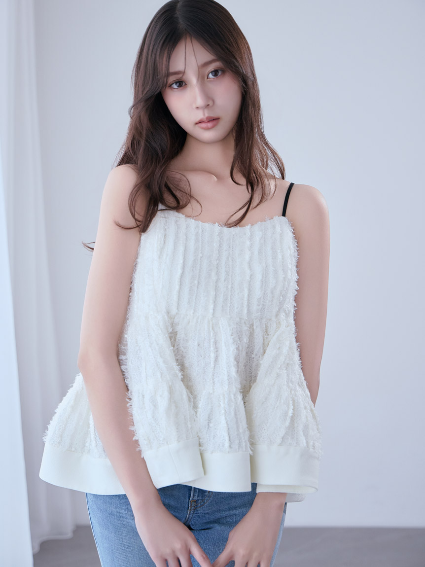 snidel タンクトップ付きチュールキャミソール すべてのトップス｜SNIDEL(スナイデル)の通販サイト【公式】