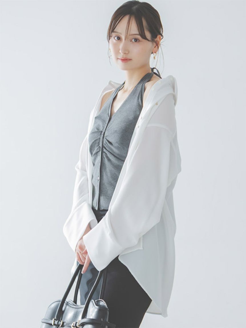 snidel☆シャツ SNIDEL（スナイデル） ブラウス シャツ Sustainableシアーシャツ