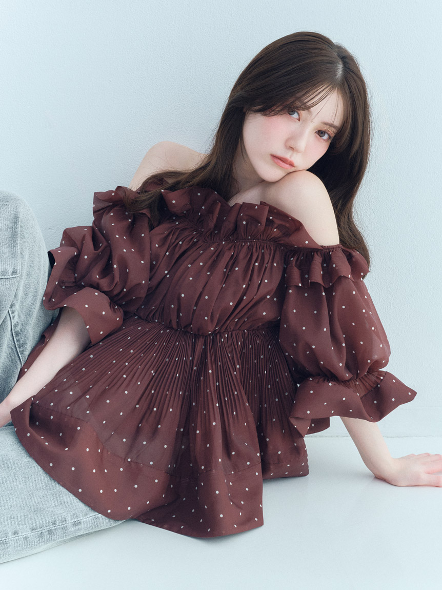 ボリュームギャザーフリルチュニック(チュニック)｜トップス｜SNIDEL