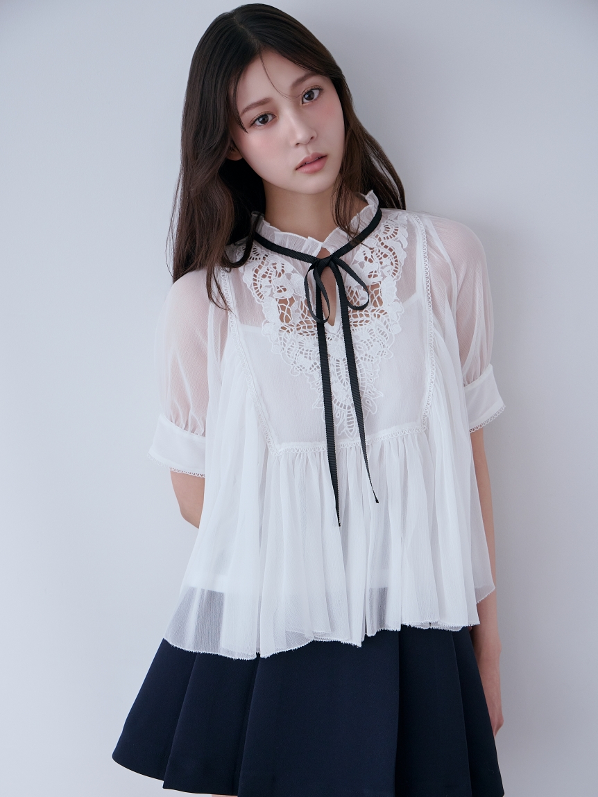 エンブロイダリー楊柳ブラウス(ブラウス)｜トップス｜SNIDEL