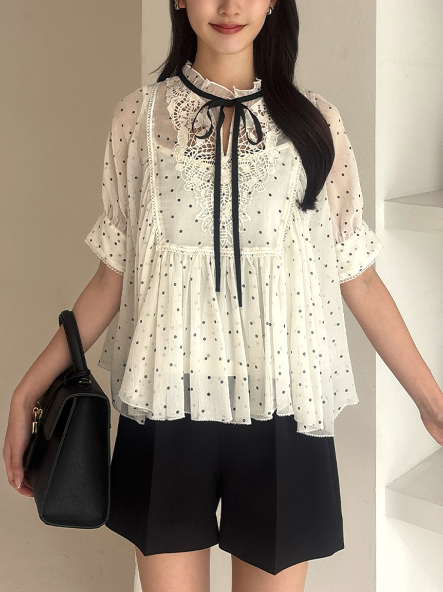 エンブロイダリー楊柳ブラウス(ブラウス)｜トップス｜SNIDEL