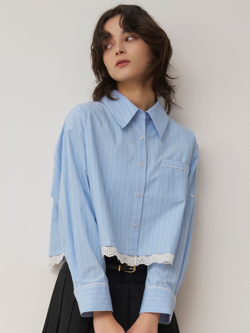 【新品、タグ付き】ラルフローレン スナイデル ストライプ シャツ ローレンラルフローレンのストライプ99パーセントコットン 【公式通販】