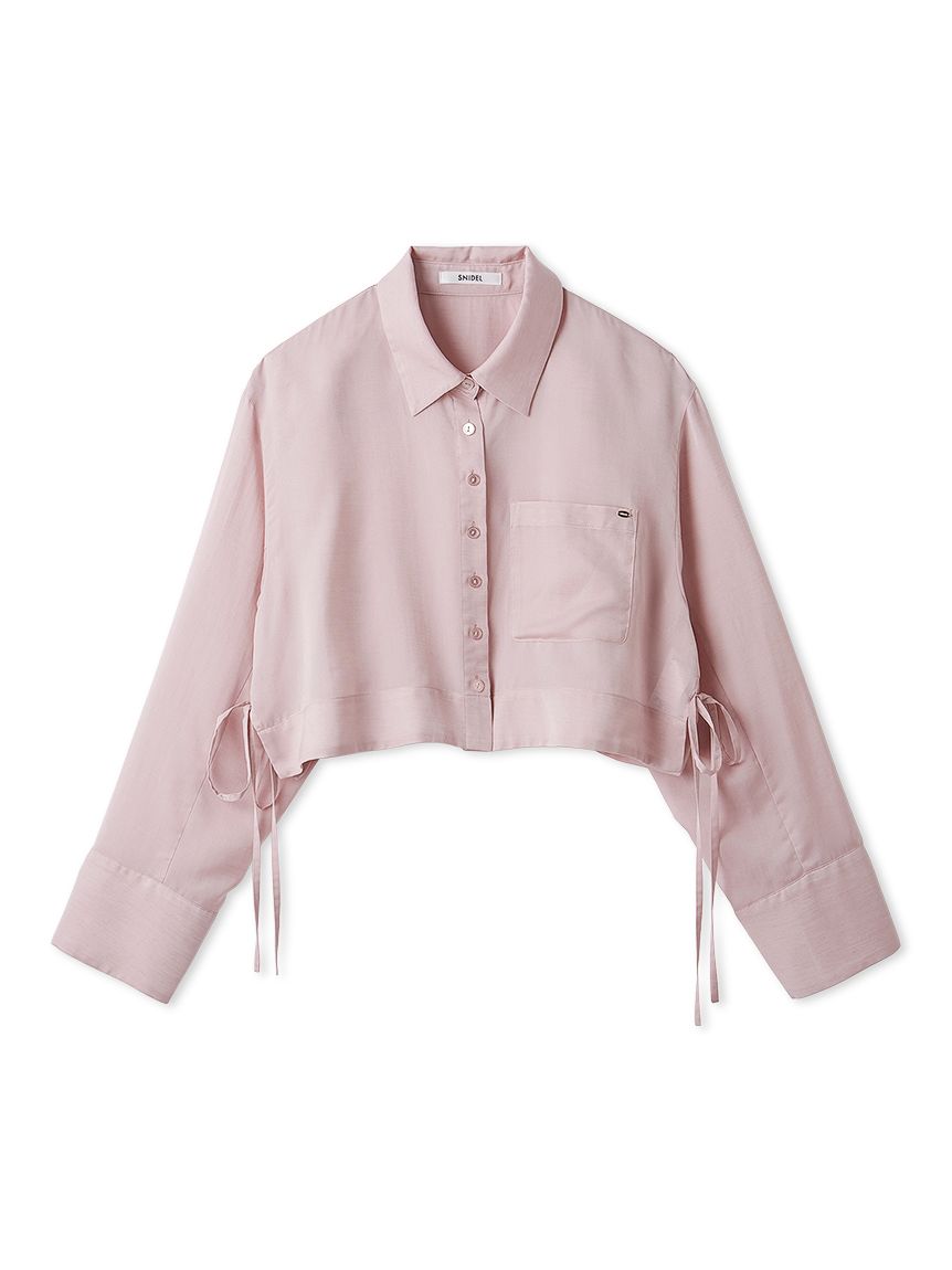 スナイデル♡ピンク♡クロップドデザインシャツ♡ クロップドシャツ(シャツ・ブラウス)｜トップス｜SNIDEL(スナイデル)の