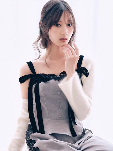 セットアップ対応】コルセットビスチェキャミ(シャツ・ブラウス