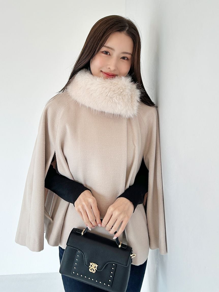 【新品】snidel ショートケープコート SNIDEL スナイデル ショートケープコート チャコール/FREE｜結婚