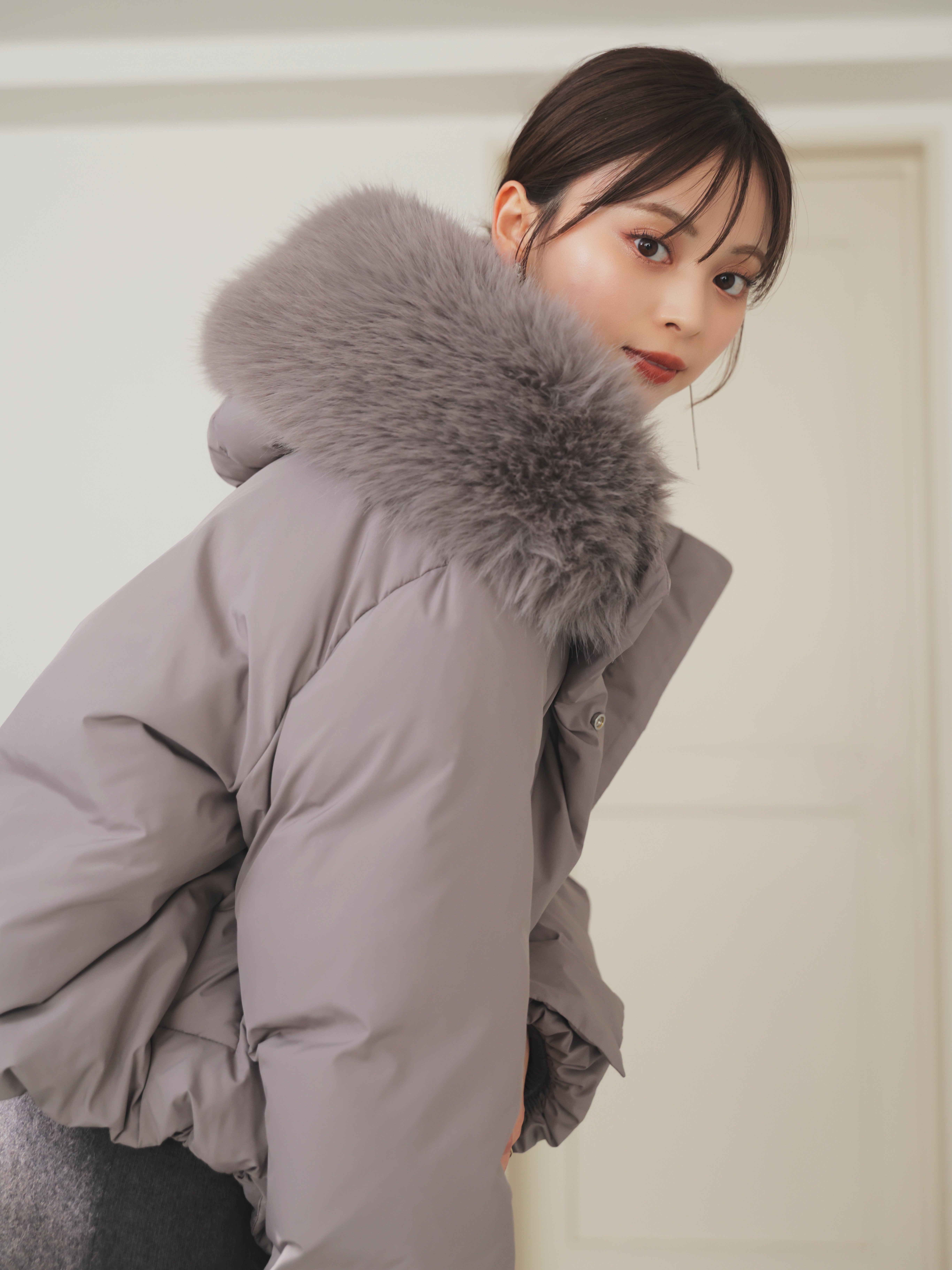 WEB限定カラーあり】西川フードファーショートダウン(ダウン