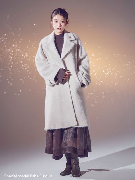 SNIDEL シャギーロングコート　サイズ1 SNIDEL（スナイデル）の「シャギーロングコート（チェスター