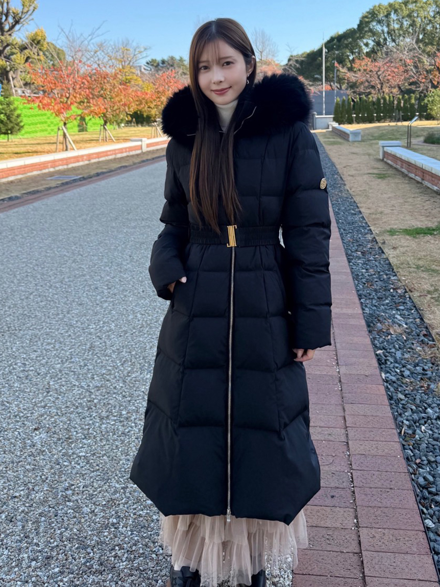 00サイズあり】スタイルアップフレンチダウンロングコート(ダウン