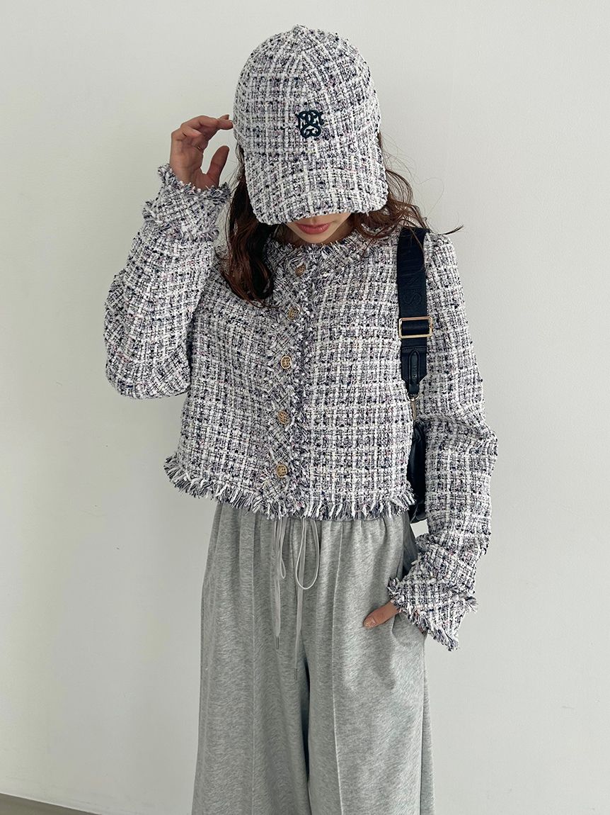 ＊Web完売品＊ SNIDEL ツイードジャケット ツイードジャケット(ノーカラージャケット)｜アウター｜SNIDEL