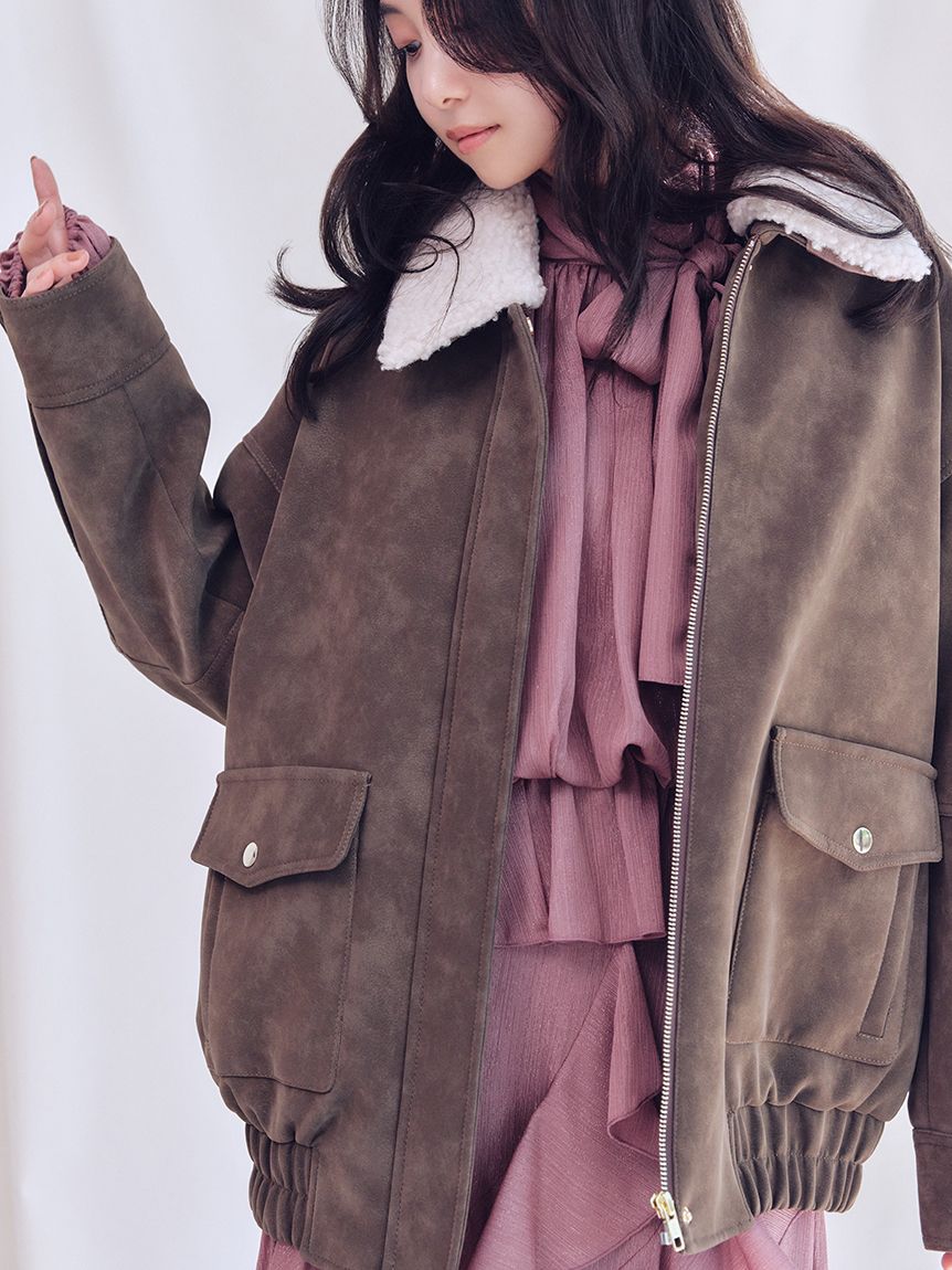 新品未使用　スナイデル♡サテンパフスリーブワンピース　ブラウン SNIDEL（スナイデル）の「サテンパフスリーブワンピース