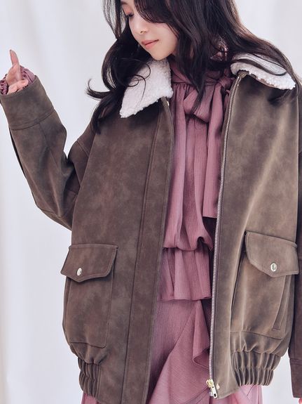 マルチファブリックボアカラーブルゾン(ブルゾン)｜アウター｜SNIDEL