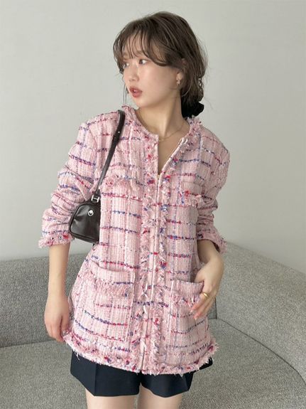 ロングツイードジャケット(ジャケット)｜アウター｜SNIDEL(スナイデル