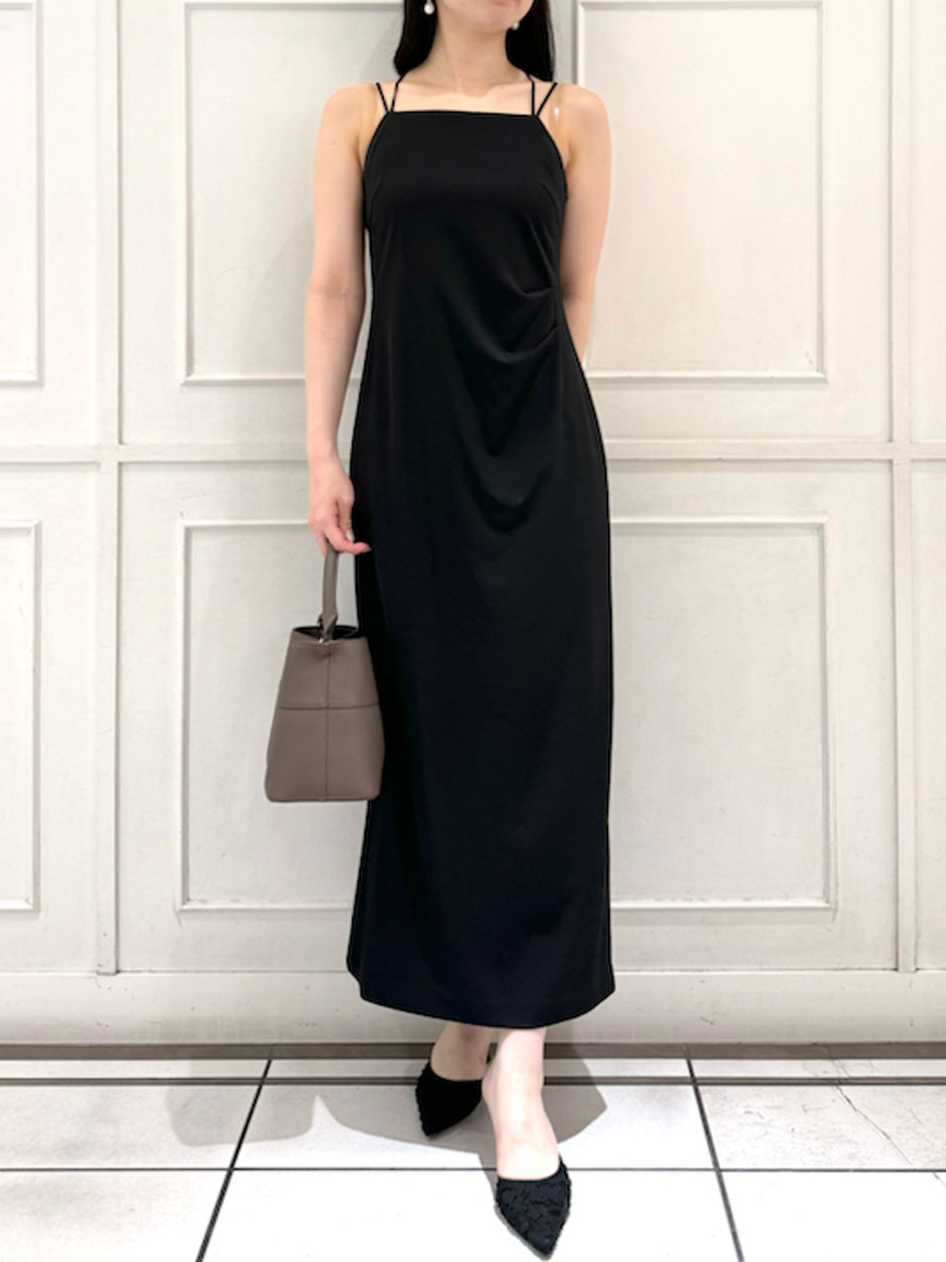 サイドタックIラインキャミワンピース(マキシ・ロングワンピース  