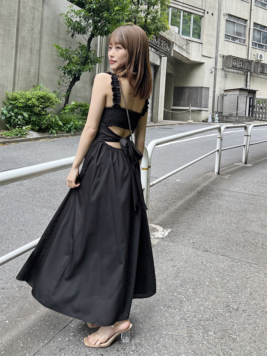 WEB限定】バックデザインワンピース(マキシ・ロングワンピース