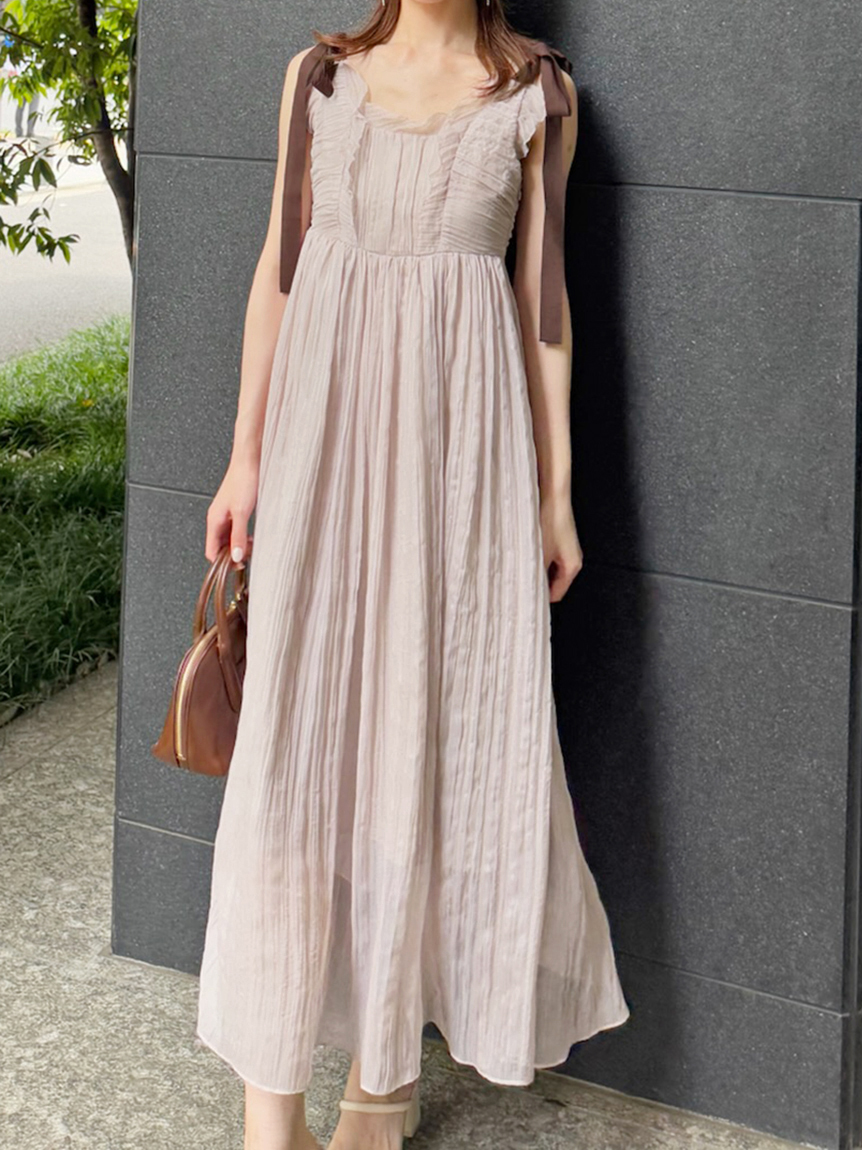 【新品】スナイデル　シアーシフォンワッシャーワンピース シアーシフォンワッシャーワンピース(マキシ・ロングワンピース