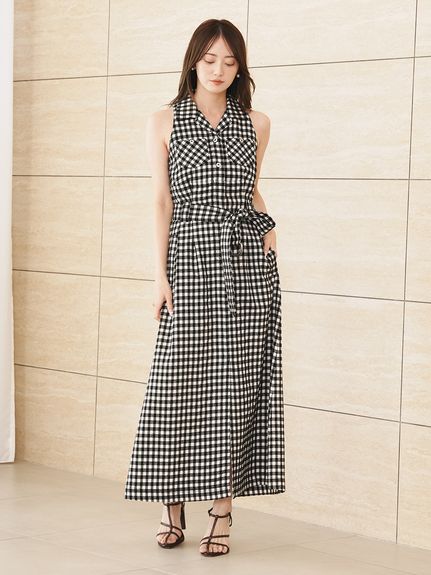 サファリディテールワンピース(マキシ・ロングワンピース