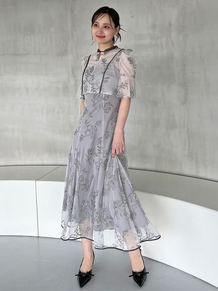 エンブロイダリーボレロセットドレス(マキシ・ロングワンピース