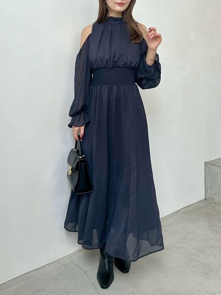 スコット※Amelie他SNIDEL※黒の異素材ワンピDress スコット※Amelie他SNIDEL※黒の異素材ワンピDress
