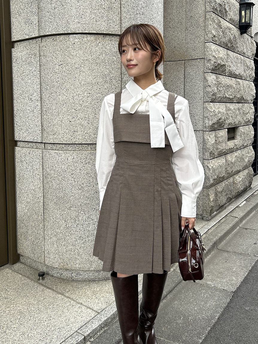 スナイデル　プリーツミニジャンスカ プリーツミニジャンスカ(ミニワンピース)｜ワンピース｜SNIDEL