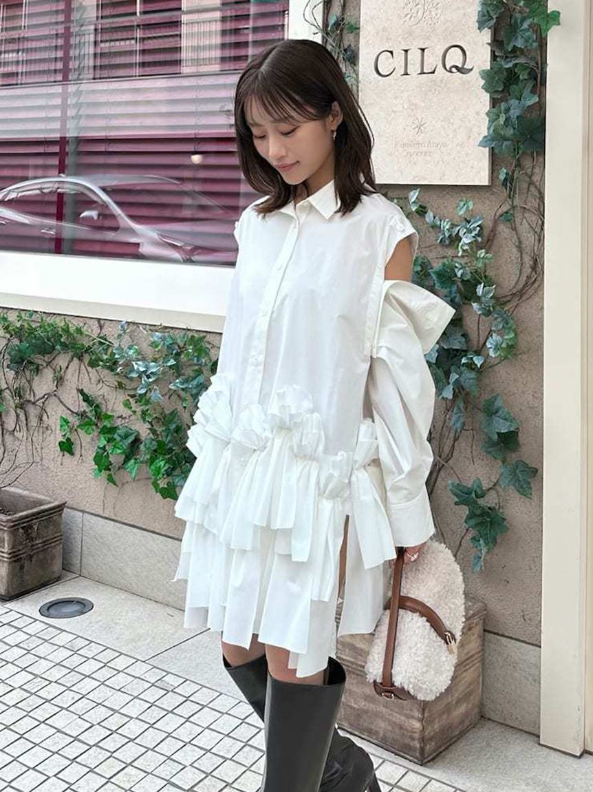 リボンシャツ(マキシ・ロングワンピース)｜ワンピース｜SNIDEL