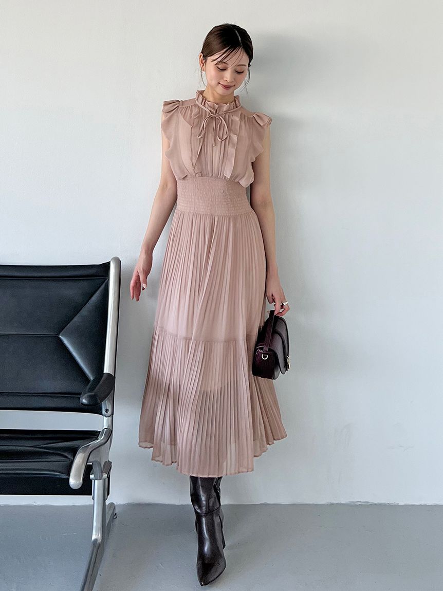 snidel サステナブルプリーツ ワンピース ロングワンピース SNIDEL（スナイデル）の「【WEB限定サイズあり】Sustainable