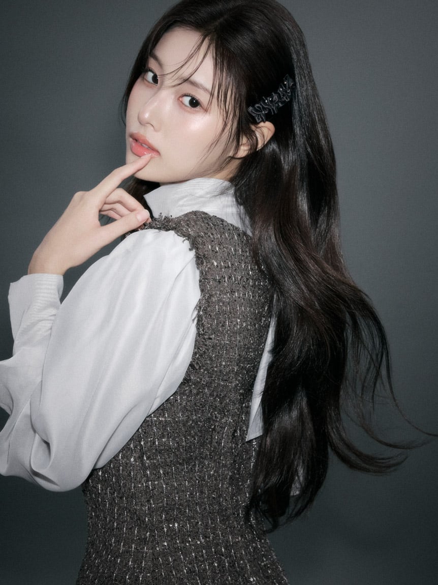 SNIDEL Vネックツイードジャンスカ【カンヘウォン着用】 Vネックツイードジャンスカ【カンヘウォン着用】(ミニワンピース