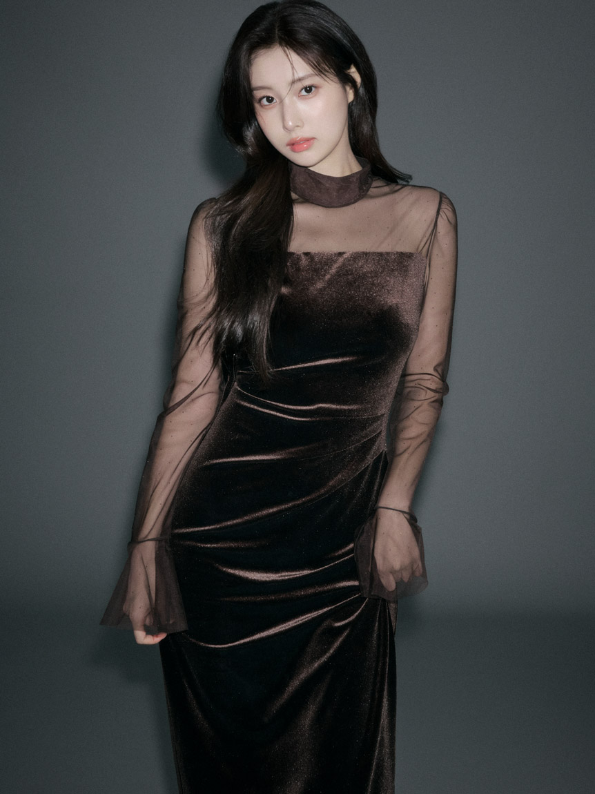 シアードッキングベロアドレス【カンヘウォン着用】(マキシ・ロング