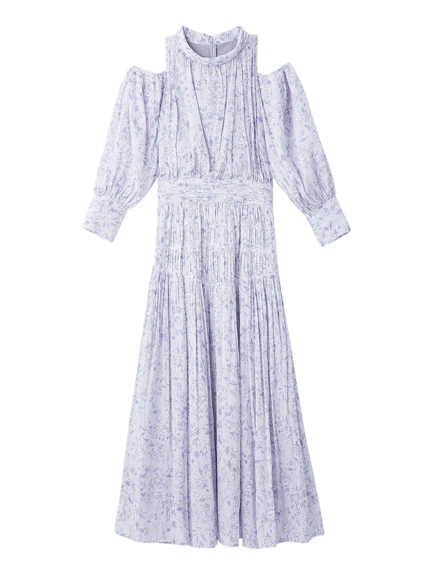 コールドショルダーロングワンピース(マキシ・ロングワンピース