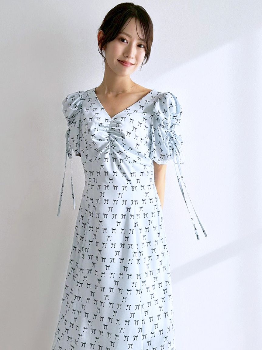 リボンモチーフワンピース(マキシ・ロングワンピース)｜ワンピース