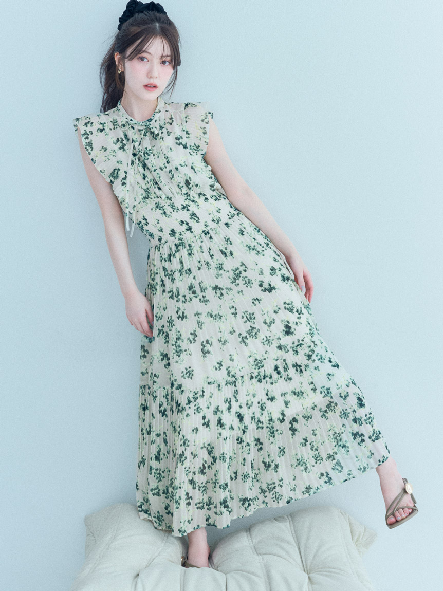 販路限定サイズあり】Sustainableフリルワンピース(ロングワンピース