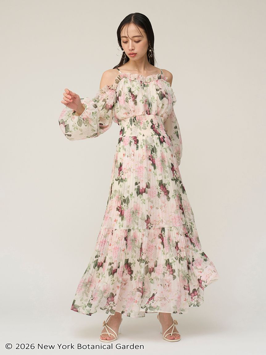 NYBG ギャザープリーツワンピース(ロングワンピース)｜ワンピース