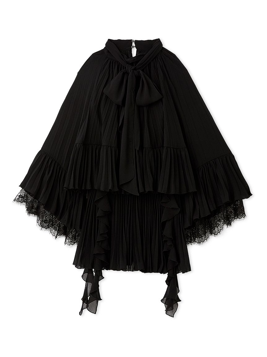 レーストリムシフォンセットアップ(トップス＆ボトムセット