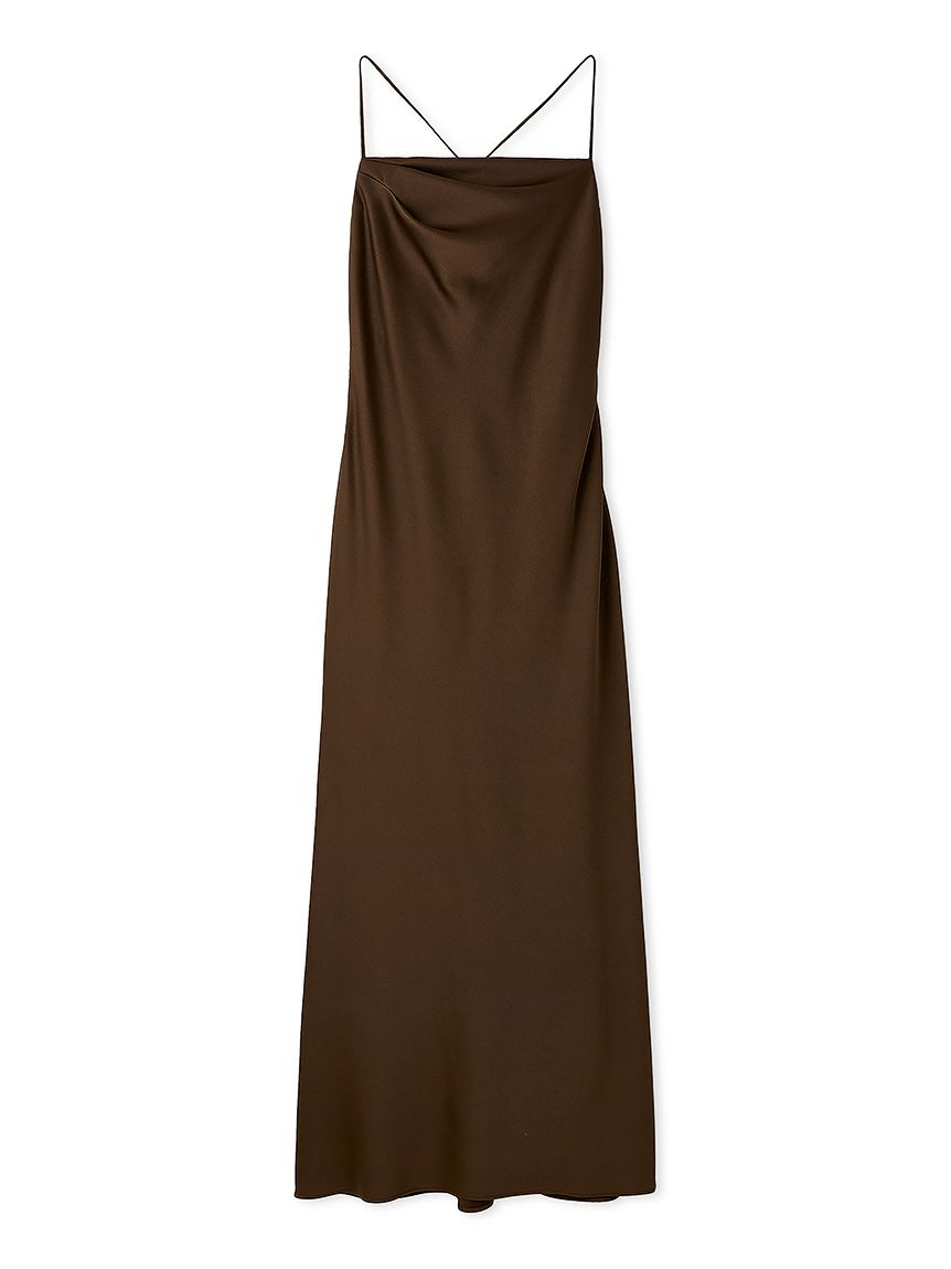 ハンマーサテンキャミワンピース(マキシ・ロングワンピース