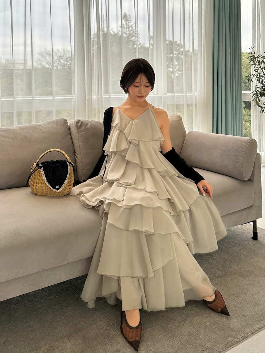 snidel♡ティアードドレス 新木優子 SNIDELチュールティアードドレス｜Yahoo!フリマ（旧PayPay