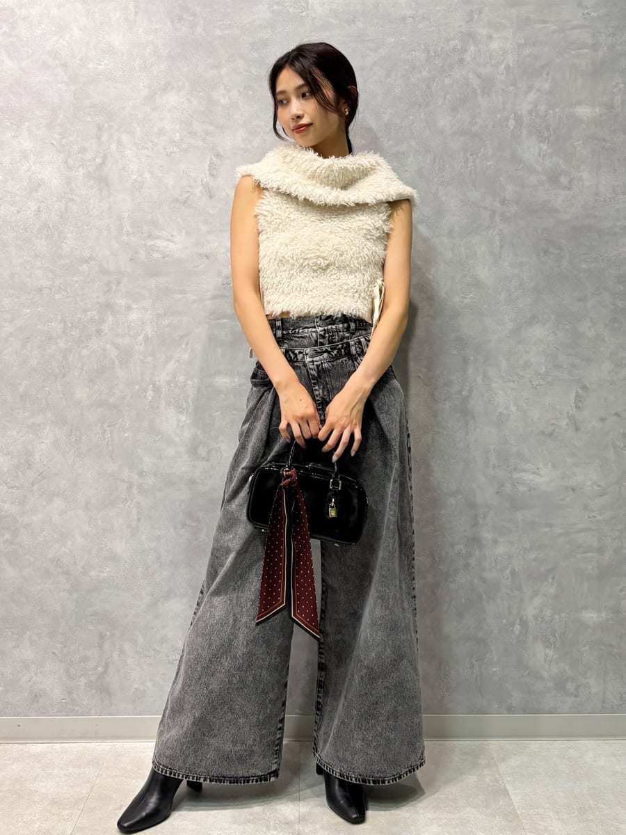 SNIDEL グレー サルエルパンツ スナイデル SNIDEL ワイドラインパンツ （GRY） -ファッション