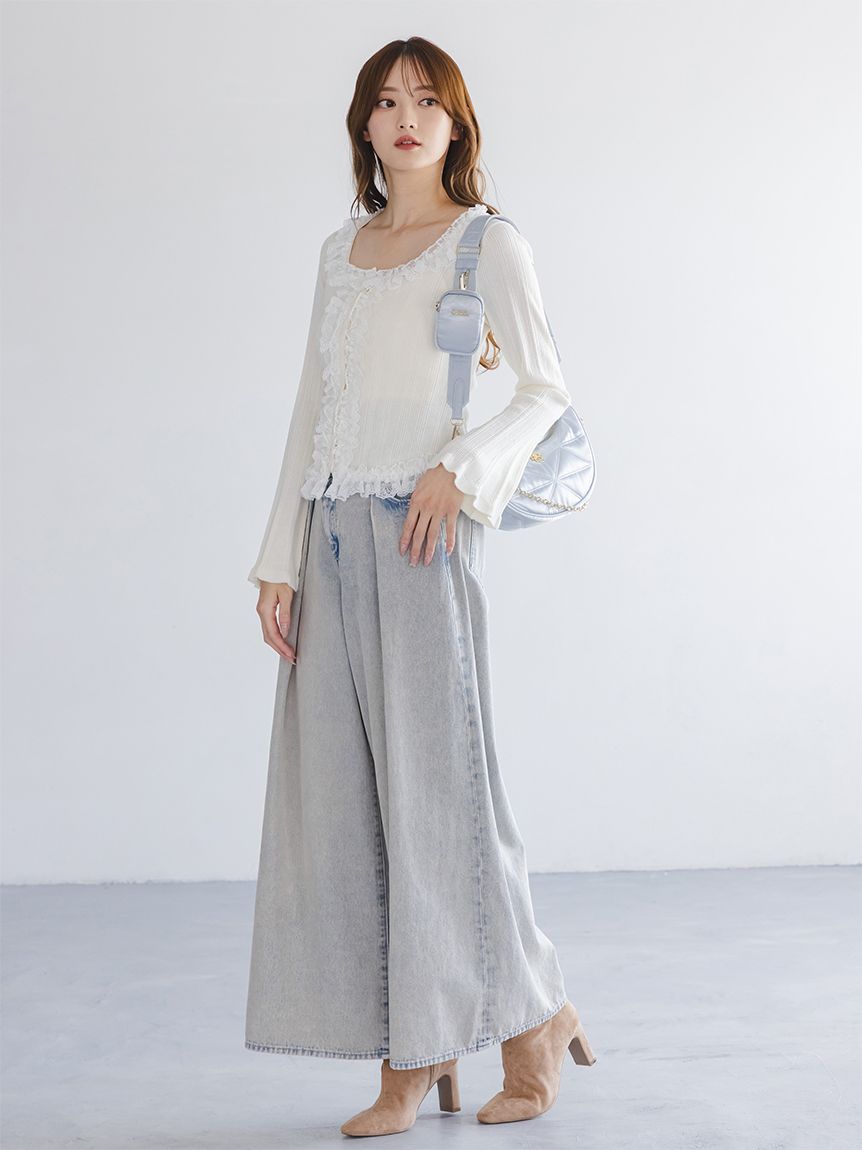 スナイデル　snidel レイヤードデザインパンツ　2025 新作 ベージュ SNIDEL（スナイデル）の「レイヤードデザインパンツ（その他