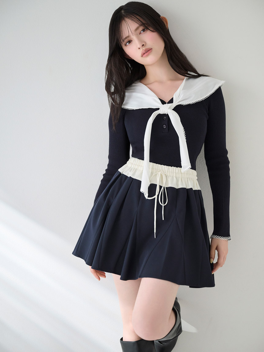 新品✳︎ツイルフレアショートパンツ フレアミニスカショーパン(ショートパンツ)｜パンツ｜SNIDEL