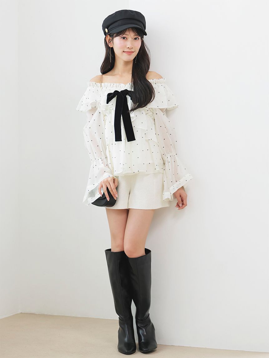 snidel 新作　未使用　バリエミニスカショートパンツ セットアップ対応】バリエショートパンツ(ショートパンツ)｜パンツ