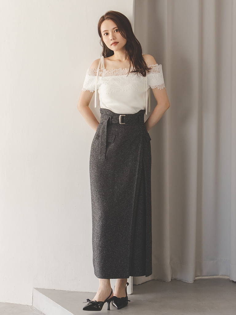 ベルトデザインタイトスカート(ロングスカート)｜スカート｜SNIDEL